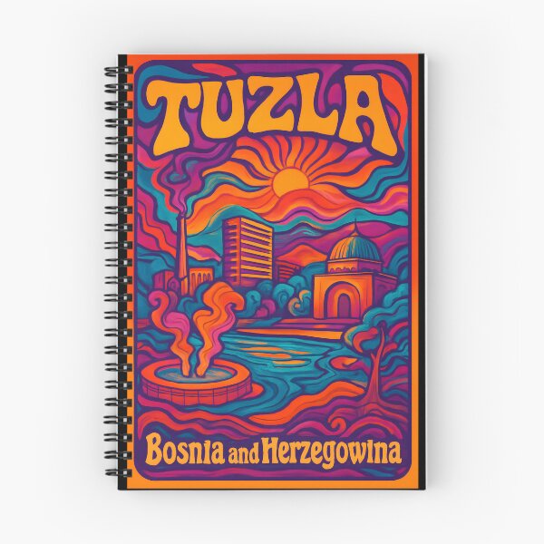 Artikelvorschau, Tuzla Psychedelic Reiseposter – Retro-Kunst der 70er Jahre entworfen und verkauft von Cosmopolis.