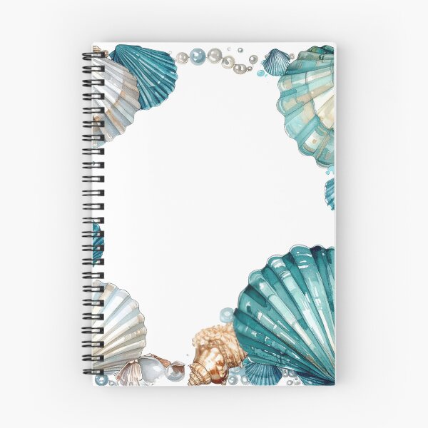 Item preview, Watercolor Seashell and Pearl Border Frame Design Art designed and sold by takeng07.