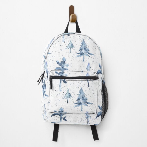 Item preview, Watercolor Snowy Trees Pattern on White designed and sold by Flowersforbear.