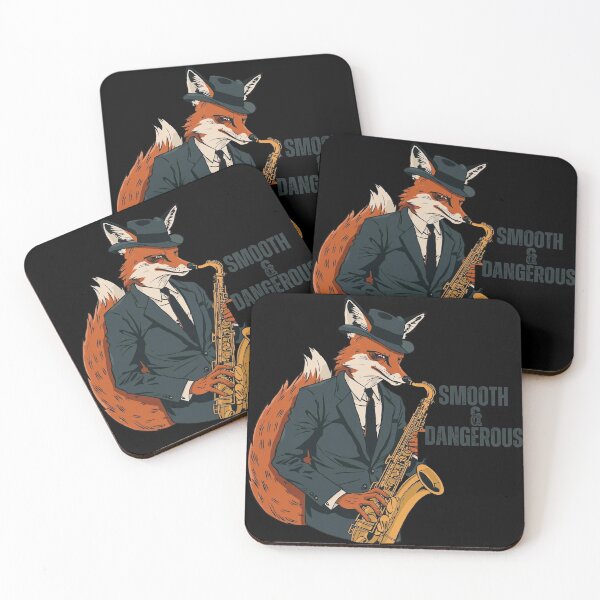 Item preview, Jazz Fox Smooth & Dangerous - Cool Fox Saxophone Player, Vintage Jazz Music, Animal Band Gift designed and sold by Searching ideas.