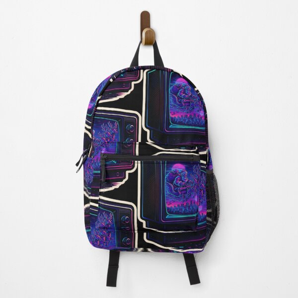 Item preview, VHS Christmas Nostalgia – Neon Santa Over City – Gift for 80s Kid • Vaporwave • Neon Retro CRT designed and sold by JacobKAurumhead.
