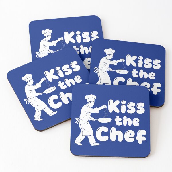 Item preview, Kiss The Chef. Funny Cooking Quote. Funny Chef Quote designed and sold by DesignHouse07.