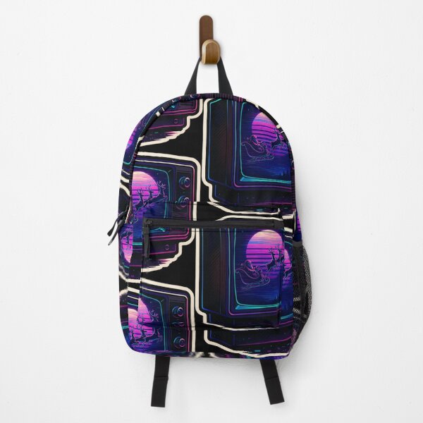 Item preview, VHS Christmas Nostalgia – Neon Santa Moon Flight – Gift for 80s Kid • Vaporwave • Neon Retro CRT designed and sold by JacobKAurumhead.