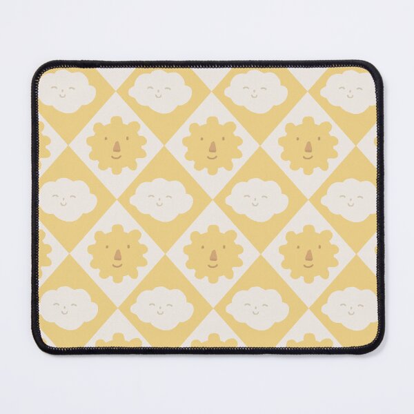 Item preview, Cute Smiling Sun and Cloud Pattern – Yellow & White Kawaii Weather Cartoon Design designed and sold by Naine  M..