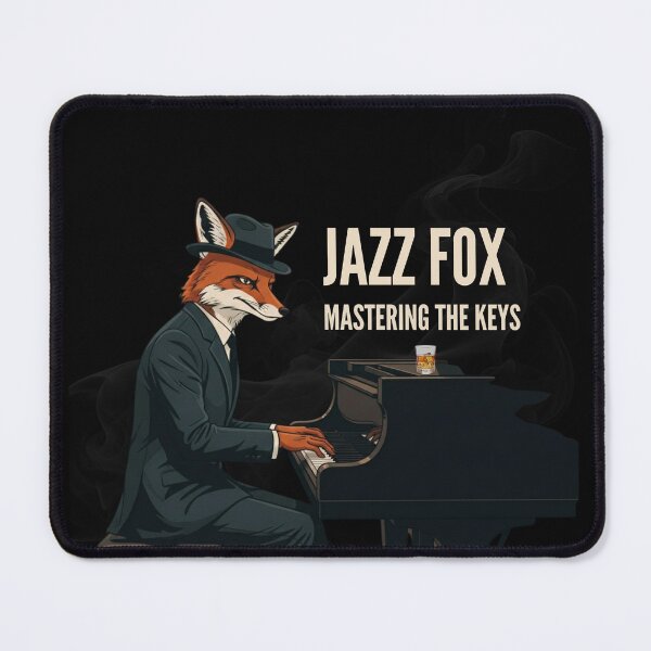 Item preview, Jazz Fox Piano Player T-Shirt - Cool Fox Musician, Vintage Jazz Club Vibe, Piano Lover Gift designed and sold by Searching ideas.