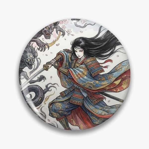 Item preview, Onna-Musha and Demons: Cherry Blossom Battle on a Full Moon Night designed and sold by WagyuDesigns.
