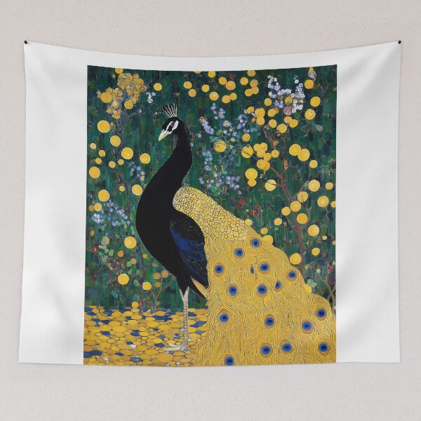 Item preview, Majestic Peacock Among Blossoms designed and sold by lautir.
