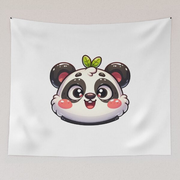 Item preview, Cute Kawaii Panda Sticker – Adorable Chubby Panda Art designed and sold by LunaPixelStudio.