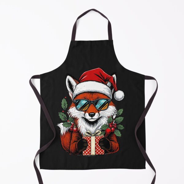 Item preview, Christmas Fox – Real T-Shirt Design | Festive Fox with Gift & Holly designed and sold by ColorSplash123.