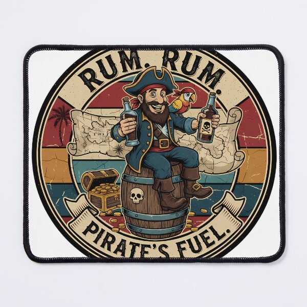 Item preview, Rum Pirate Humor T-Shirt Filibuster Skull & Bones designed and sold by ThePrintEngine.