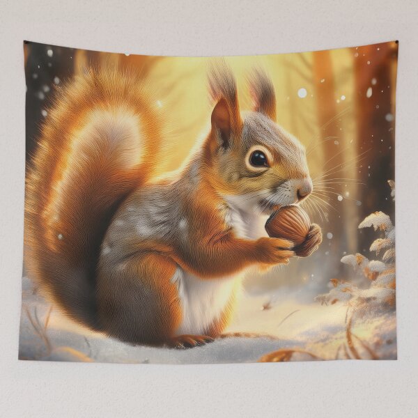 Item preview, Adorable squirrel  in the snow designed and sold by Photopat.