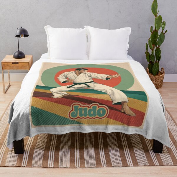 Item preview, Vintage Valor: Judo Master in Retro Motion designed and sold by ForeverPrintsOK.