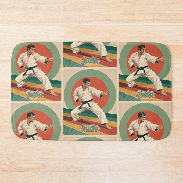 Item preview, Vintage Valor: Judo Master in Retro Motion designed and sold by ForeverPrintsOK.