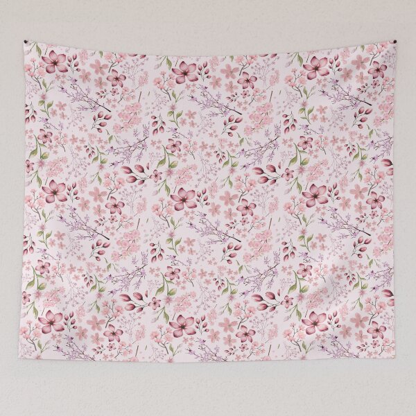 Item preview, Sakura Flowers Pattern - Pink Floral Pattern Design designed and sold by Furkan Al-Gburi.