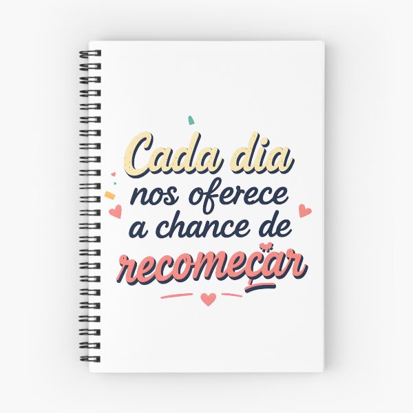 Item preview, Portuguese motivational quote “Cada dia nos oferece a chance de recomeçar” (Every day offers us the chance to start over) designed and sold by Beleza e Estilo.