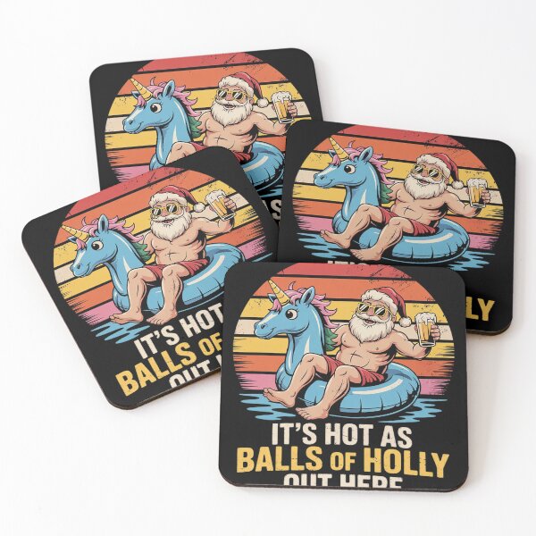 Item preview, Hot As Balls Of Holly Santa Summer Christmas In July Xmas7  designed and sold by InspiredFoul.