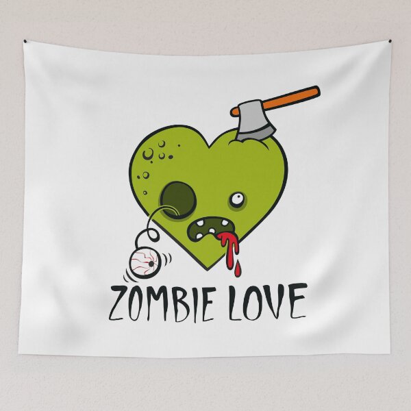 Item preview, Zombie Love Heart Cartoon Humor Art designed and sold by monikko.