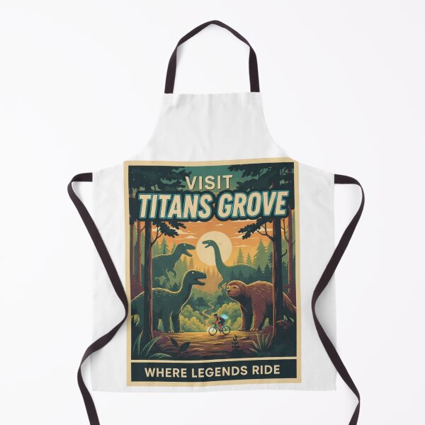 Item preview, Titans Grove Zwift Vintage Travel Poster - Dinosaur Cycling T-Shirt designed and sold by loccotown168.