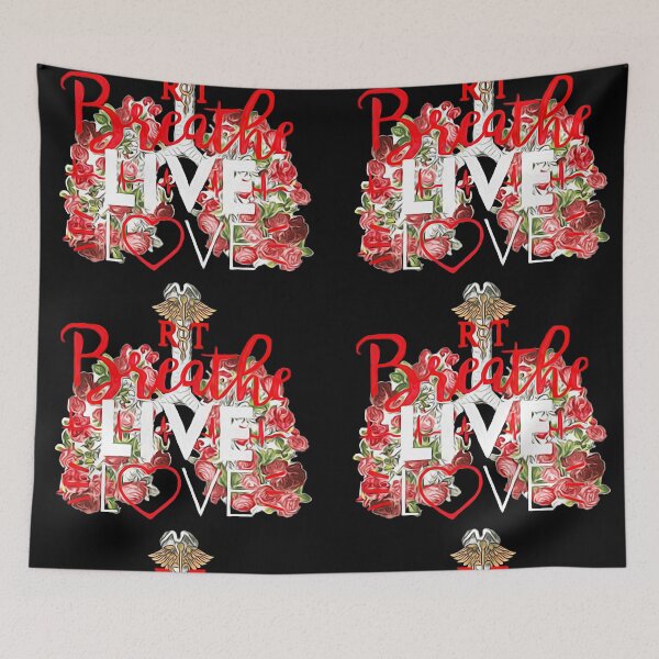 Item preview, Red Breathe Live Love  Respiratory Therapist  designed and sold by natnat7w.