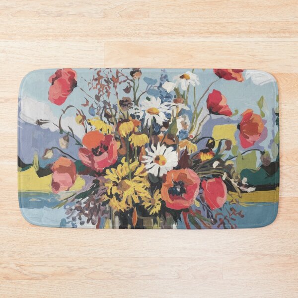 Item preview, Vibrant Floral Bouquet – Red, Yellow & Orange Wildflowers poppies duvet  designed and sold by YourTrendyTees.