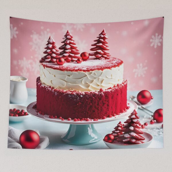 Item preview, Red Velvet Cake with Red and White Frosting designed and sold by Shelley Loewnau-Jones Studio.