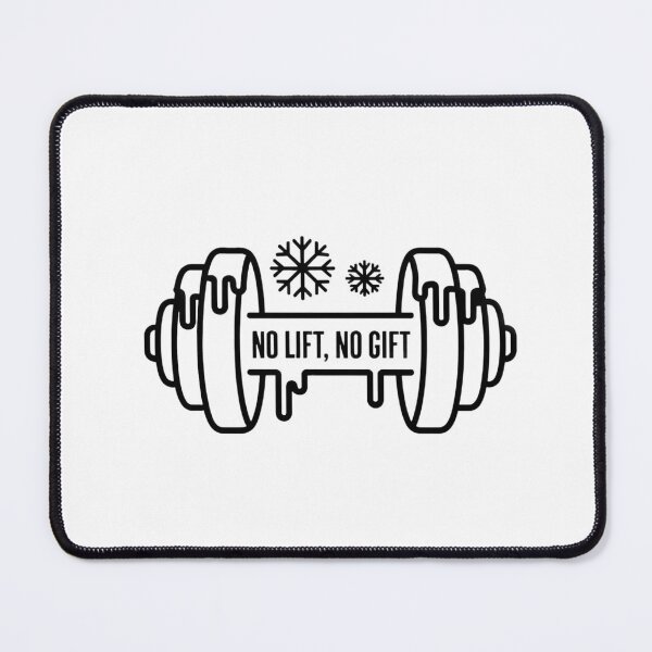 Item preview, No Lift No Gift | Minimalist Winter Fitness Dumbbell Line Art Design designed and sold by WSPrintCrafter.