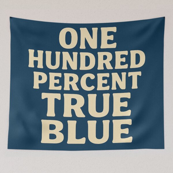 Item preview, One Hundred Percent True Blue – Aussie Pride Typography designed and sold by TroyTheTerrific.
