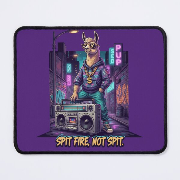 Item preview, Spit Fire Not Spit Llama T-Shirt - Hip Hop Llama Rapper, Alley Cat Vibe, Street Art Lyricist Gift designed and sold by Searching ideas.