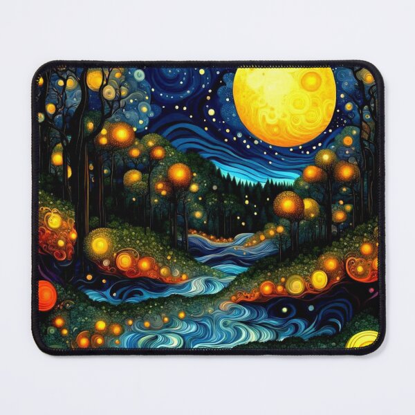 Item preview, Fireflies in moonlight designed and sold by George Hutton Hunter.