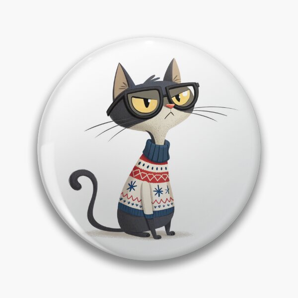 Item preview, Geeky Winter Cat | Funny Christmas Cat with Glasses | Vivo Studio designed and sold by VivoStudio.