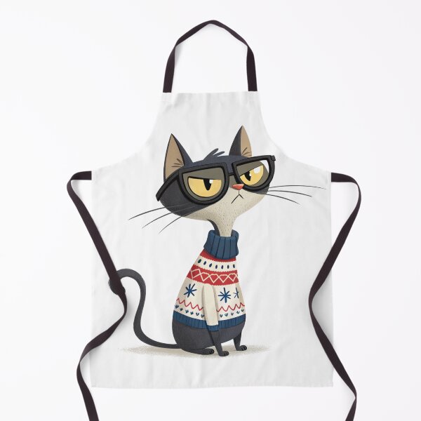 Item preview, Geeky Winter Cat | Funny Christmas Cat with Glasses | Vivo Studio designed and sold by VivoStudio.