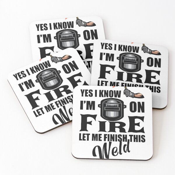 Item preview, Funny Welder – Yes I Know I’m On Fire, Let Me Finish This Weld | Welding Gift for Men, Women, Grandpa & Dad, Metalworker Humor designed and sold by karibov.
