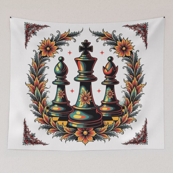 Item preview, Flower Art Chess Design designed and sold by Planetporridge.