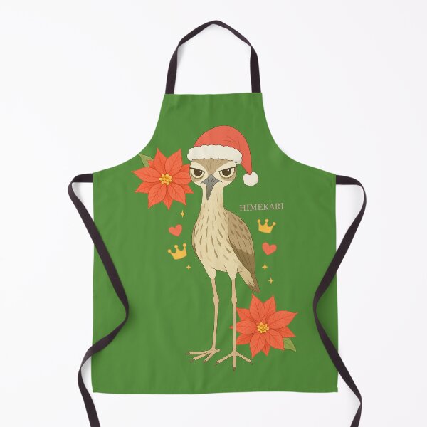 Item preview, Australian Stone-Curlew Christmas - Solid Green designed and sold by HIMEKARI.