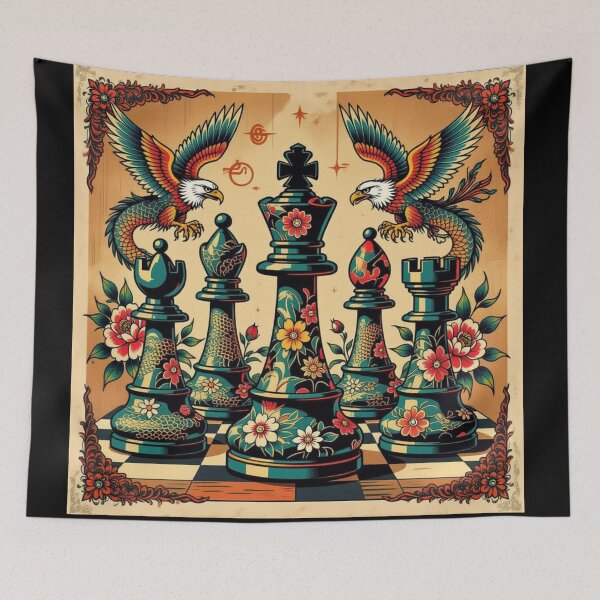 Item preview, Chess With Flower Art Design designed and sold by Planetporridge.