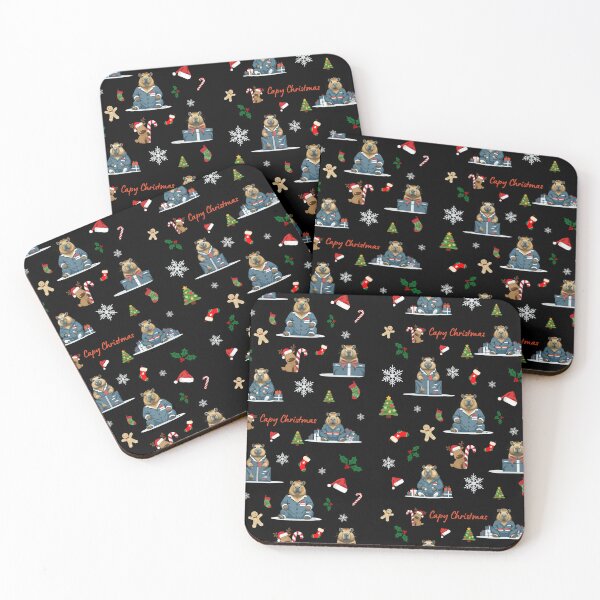 Item preview, Capy Christmas - Capybara Pattern, Cute Holiday Animal Design designed and sold by Sir Capy B.