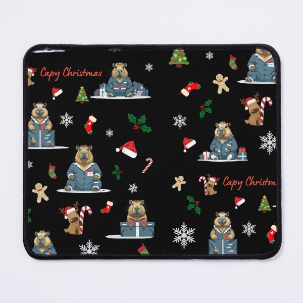 Item preview, Capy Christmas - Capybara Pattern, Cute Holiday Animal Design designed and sold by Sir Capy B.