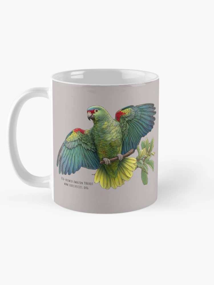 Thumbnail 5 of 6, Coffee Mug, Red-browed Amazon Parrot by RSCF designed and sold by RSCF.