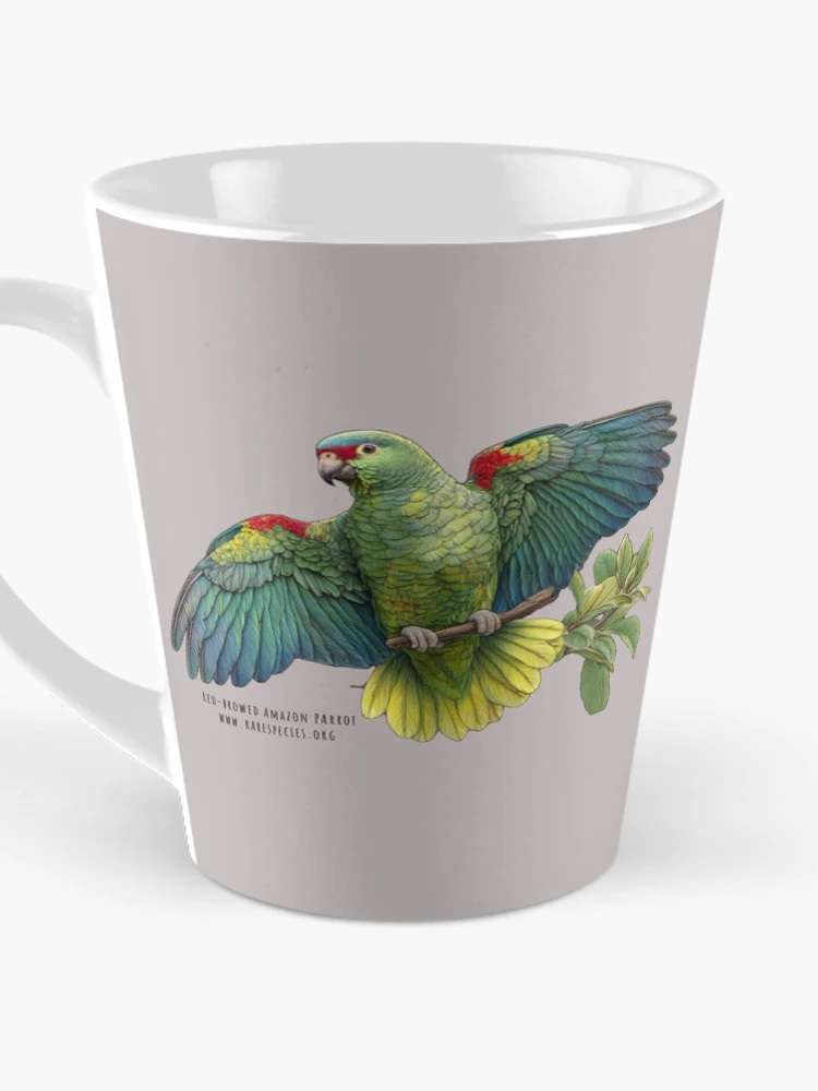 Thumbnail 3 of 4, Coffee Mug, Red-browed Amazon Parrot by RSCF designed and sold by RSCF.