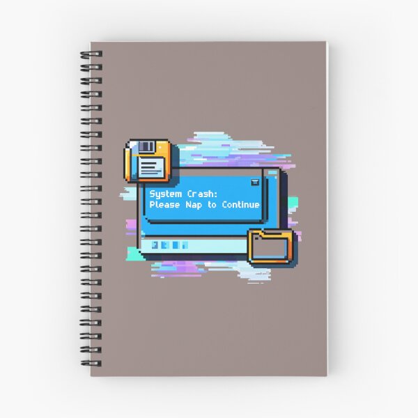 Item preview, System Crash: Please Nap to Continue - Retro 90s Pixel Art Glitch Error Aesthetic ,Sticker , Tee designed and sold by arceeddesign.