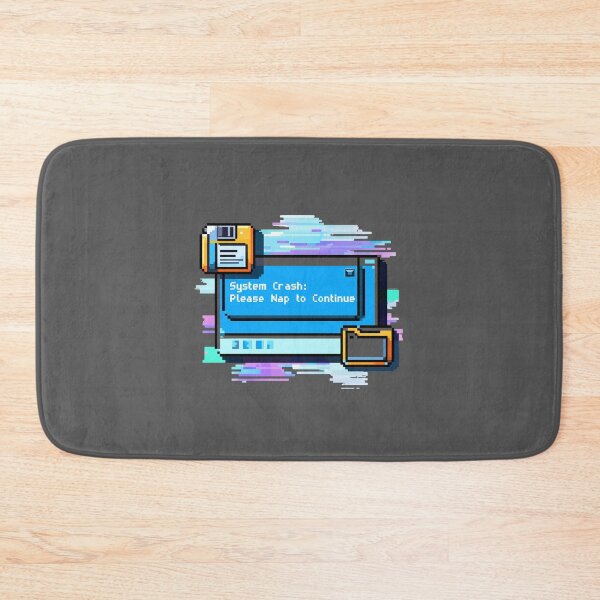 Item preview, System Crash: Please Nap to Continue - Retro 90s Pixel Art Glitch Error Aesthetic ,Sticker , Tee designed and sold by arceeddesign.