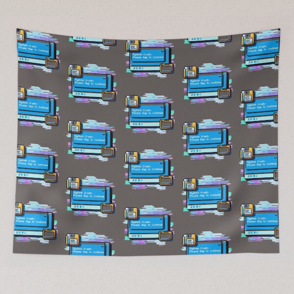 Item preview, System Crash: Please Nap to Continue - Retro 90s Pixel Art Glitch Error Aesthetic ,Sticker , Tee designed and sold by arceeddesign.