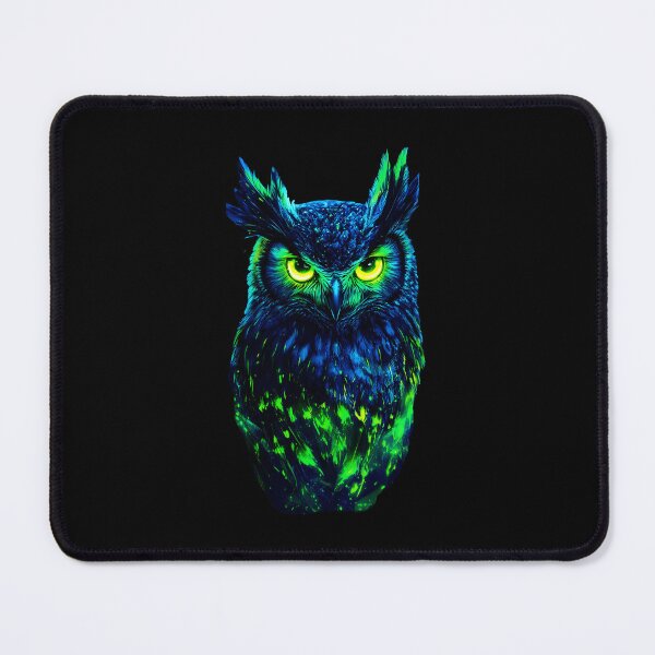 Item preview, The Neon Owl | Glowing Night Guardian designed and sold by Dakson Design - Fantasy Art.