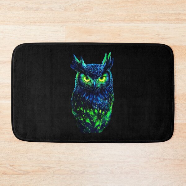 Item preview, The Neon Owl | Glowing Night Guardian designed and sold by Dakson Design - Fantasy Art.