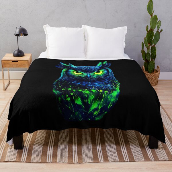 Item preview, The Neon Owl | Glowing Night Guardian designed and sold by Dakson Design - Fantasy Art.