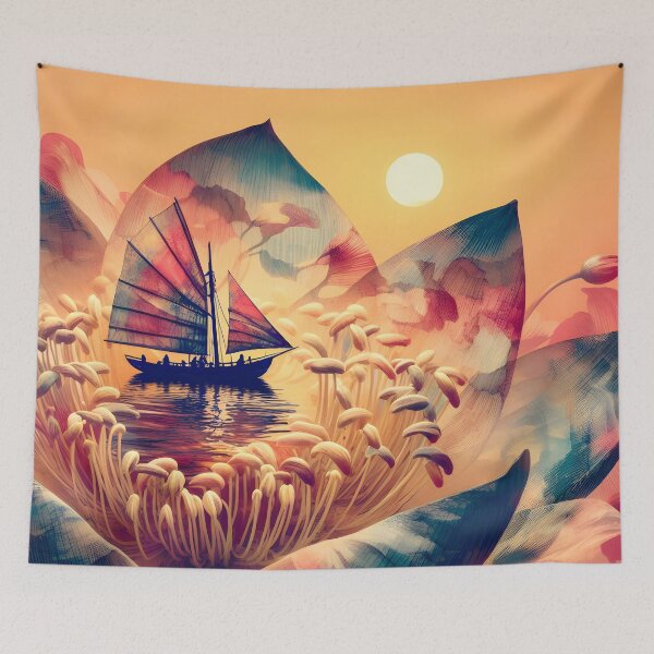 Item preview, Flower Boat, Ai Generated Art  designed and sold by ACC .