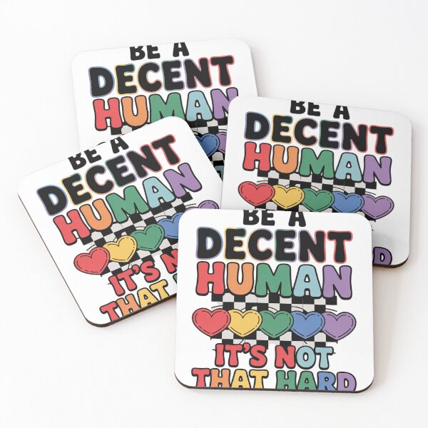 Item preview, Rainbow Heart Be Decent Human Not Hard LGBT Gay Pride Month  designed and sold by KotexTemu.