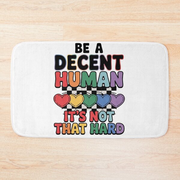 Item preview, Rainbow Heart Be Decent Human Not Hard LGBT Gay Pride Month  designed and sold by KotexTemu.