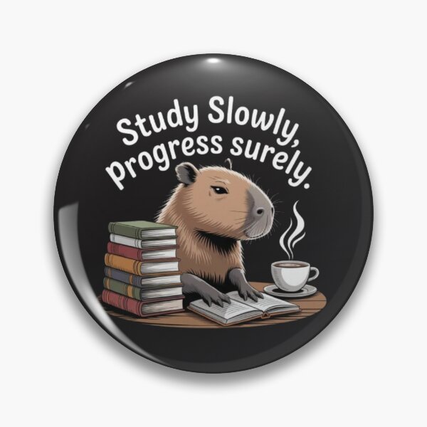 Item preview, Capybara Studieux – Study Slowly, Progress Surely designed and sold by DesignNadine.