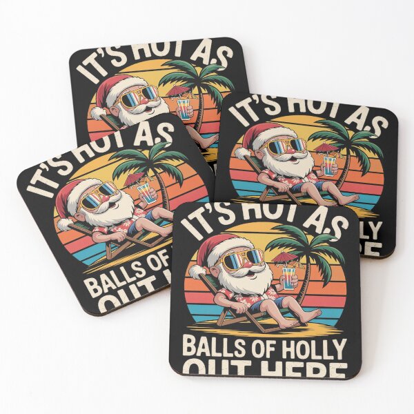 Item preview, Its Hot As Balls Of Holly Santa Beach Christmas In July Xmas  designed and sold by InspiredFoul.